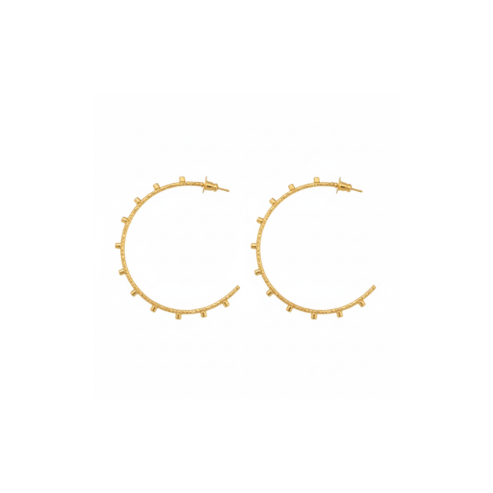 La Diamantes | Zircon Studded Contemporary Hoop Earrings