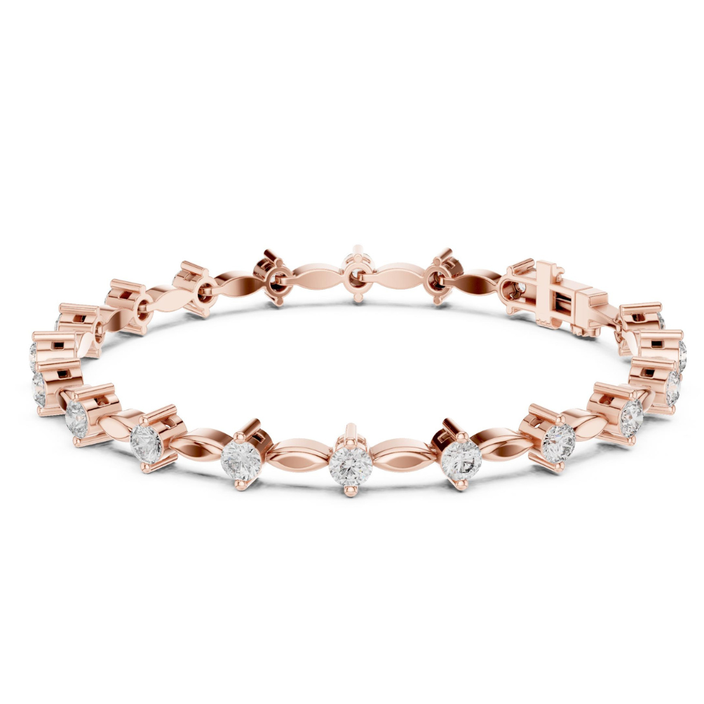 La DiaMantés | Eternal Loop Rose Gold Diamond Bracelet