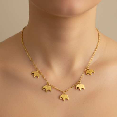 La Diamantes | Elephant Parade Gold-Plated Silver Necklace