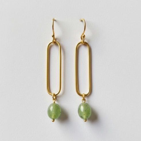 La Diamantes | Verdant Halo Drop Earrings