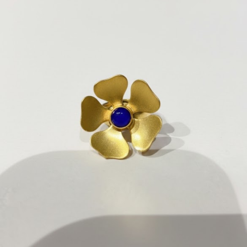 La Diamantes | Midnight Bloom Lapis Lazuli Silver Ring
