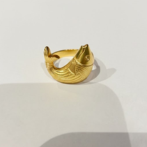 La Diamantes | Golden Koi Silver Ring