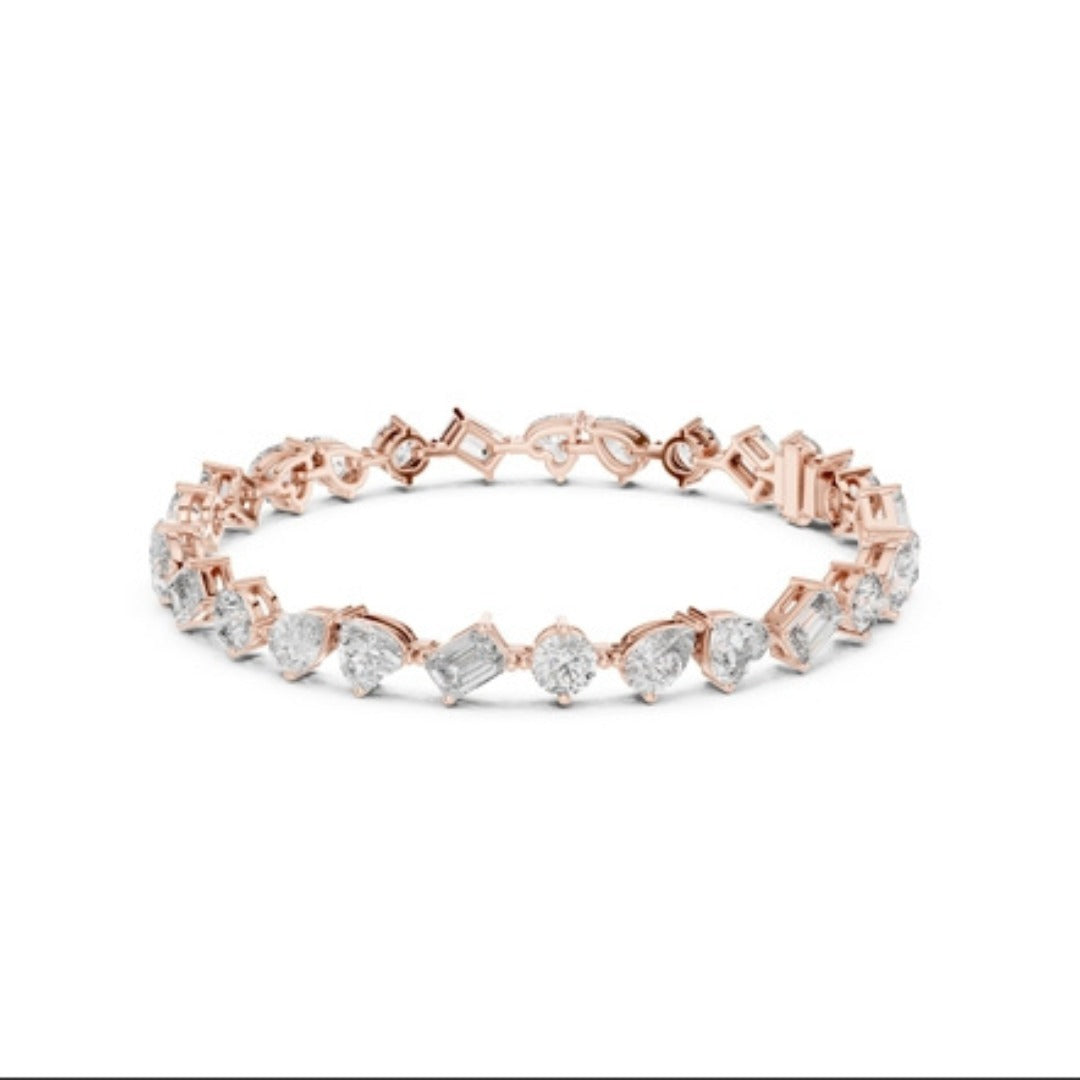 La DiaMantés | Celestial Harmony Rose Gold Diamond Bracelet