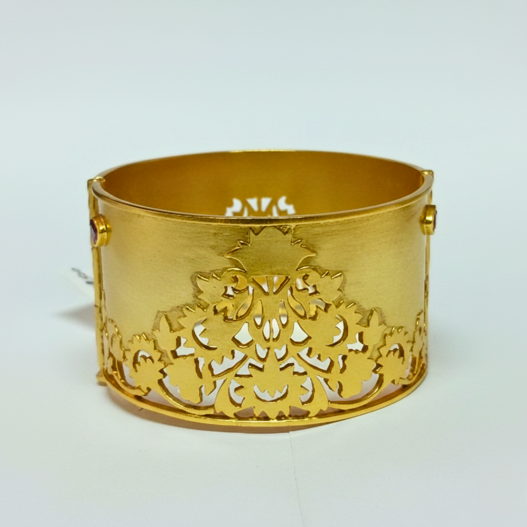 La Diamantes | Royal Filigree Tourmaline Silver Cuff