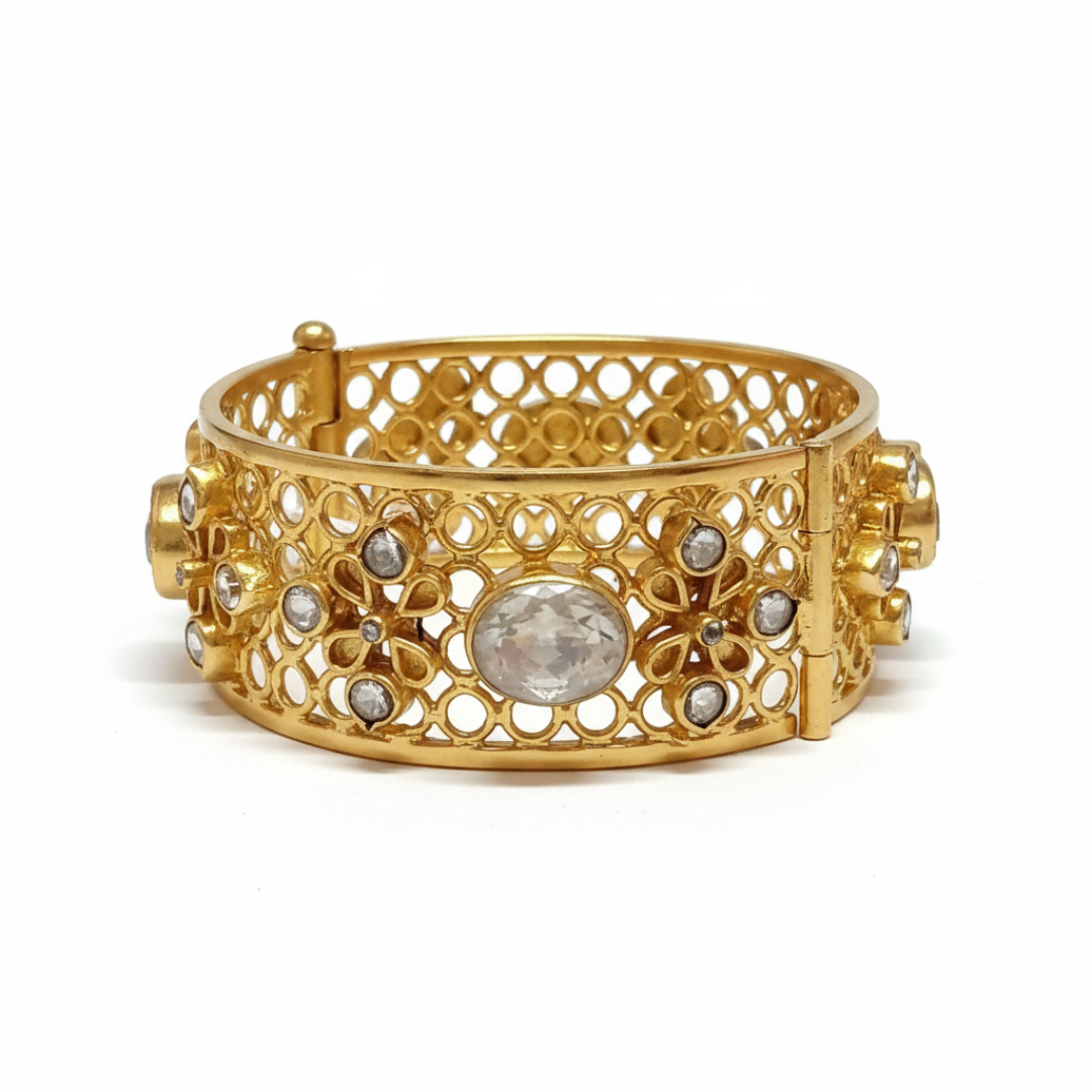 La Diamantes | Majestic Orbit Zircon Silver Cuff