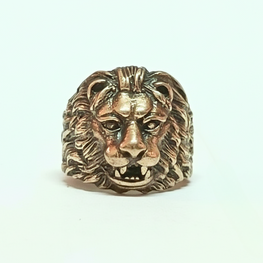 La Diamantes | Regal Lion Head Silver Ring