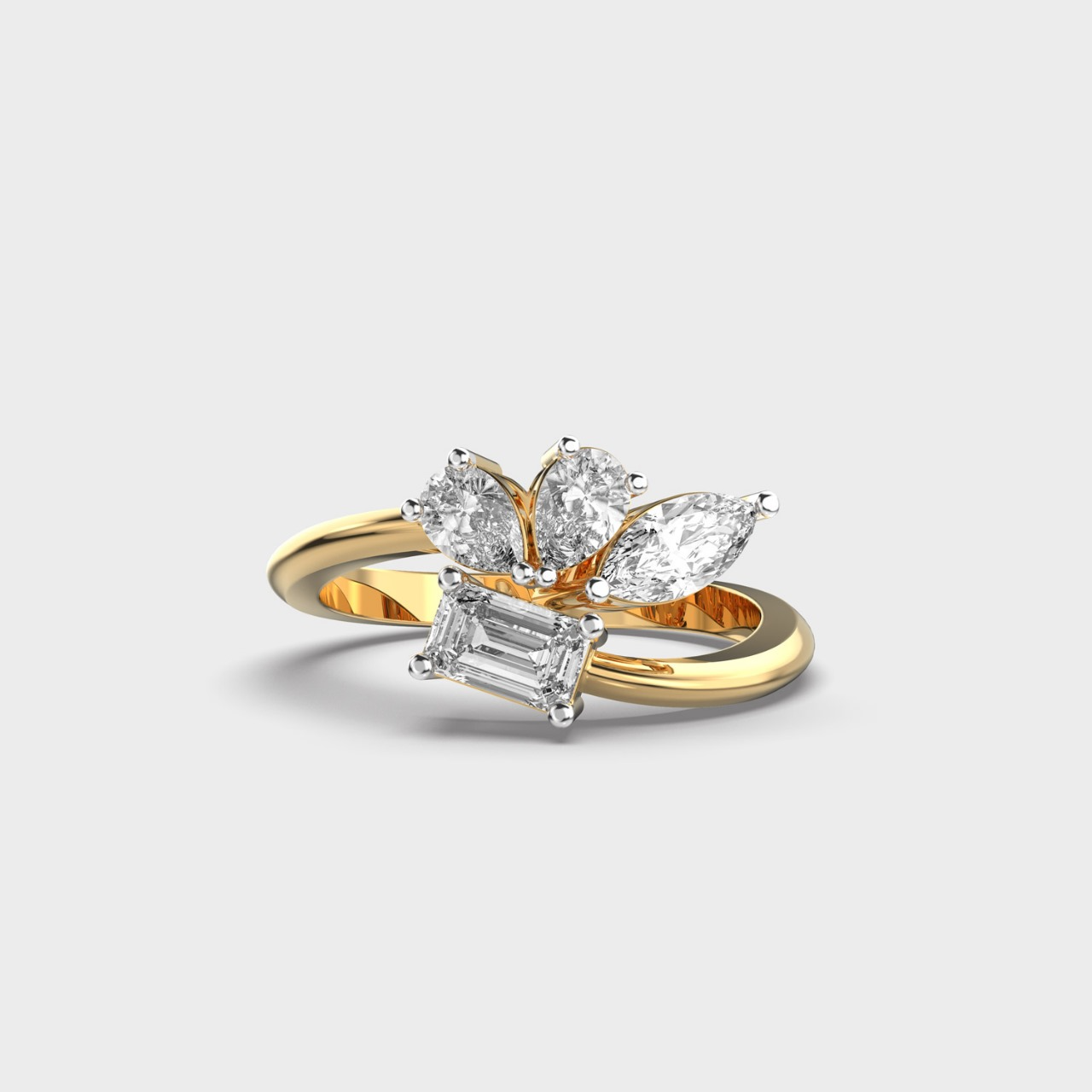 La DiaMantés  | Golden Blossom Diamond Ring